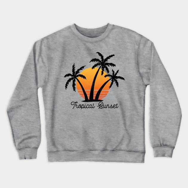 Tropical Sunset Crewneck Sweatshirt by SommersethArt